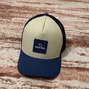 Brixton Navy and Cream Trucker Hat